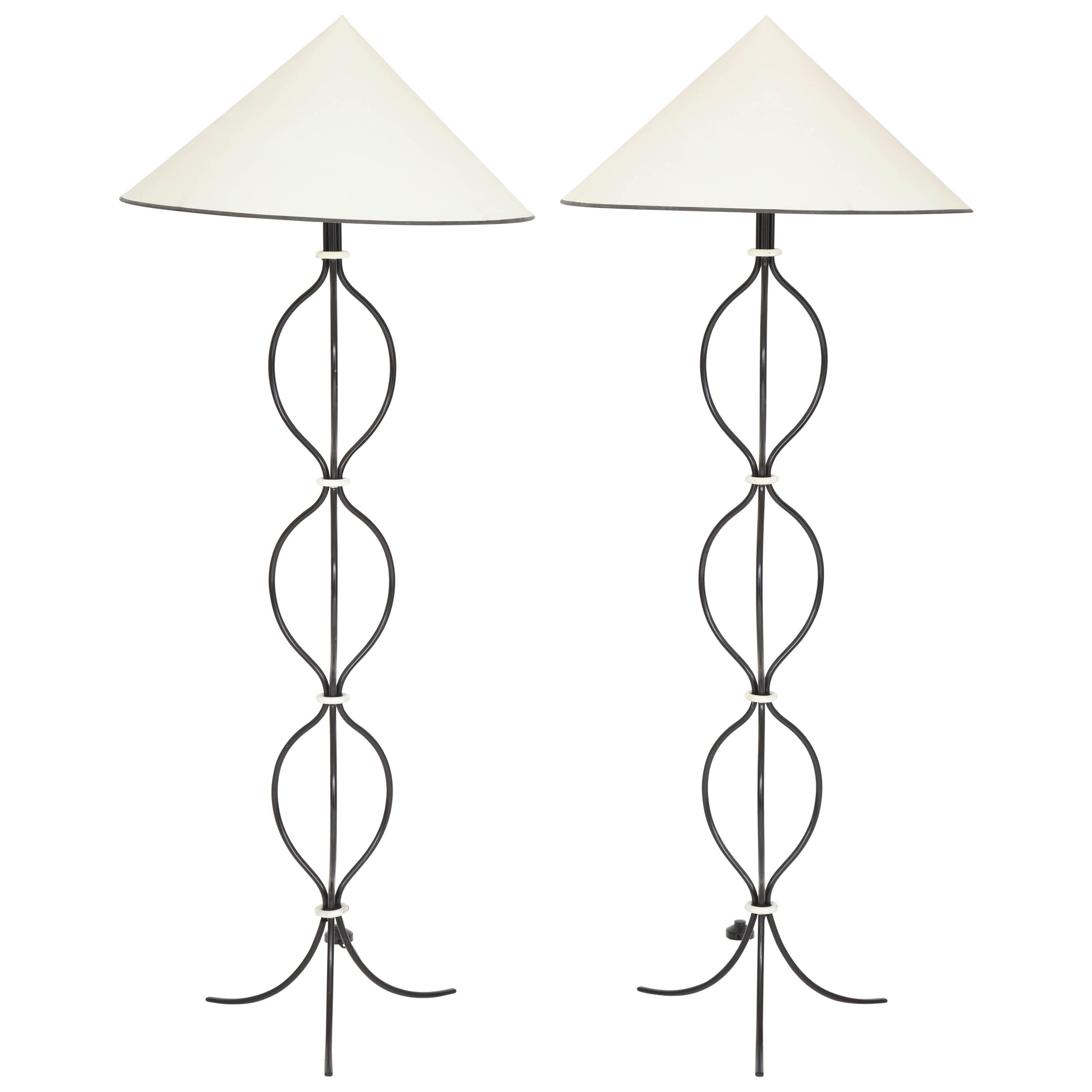 Jean Royere style "Anneaux" Floor Lamps