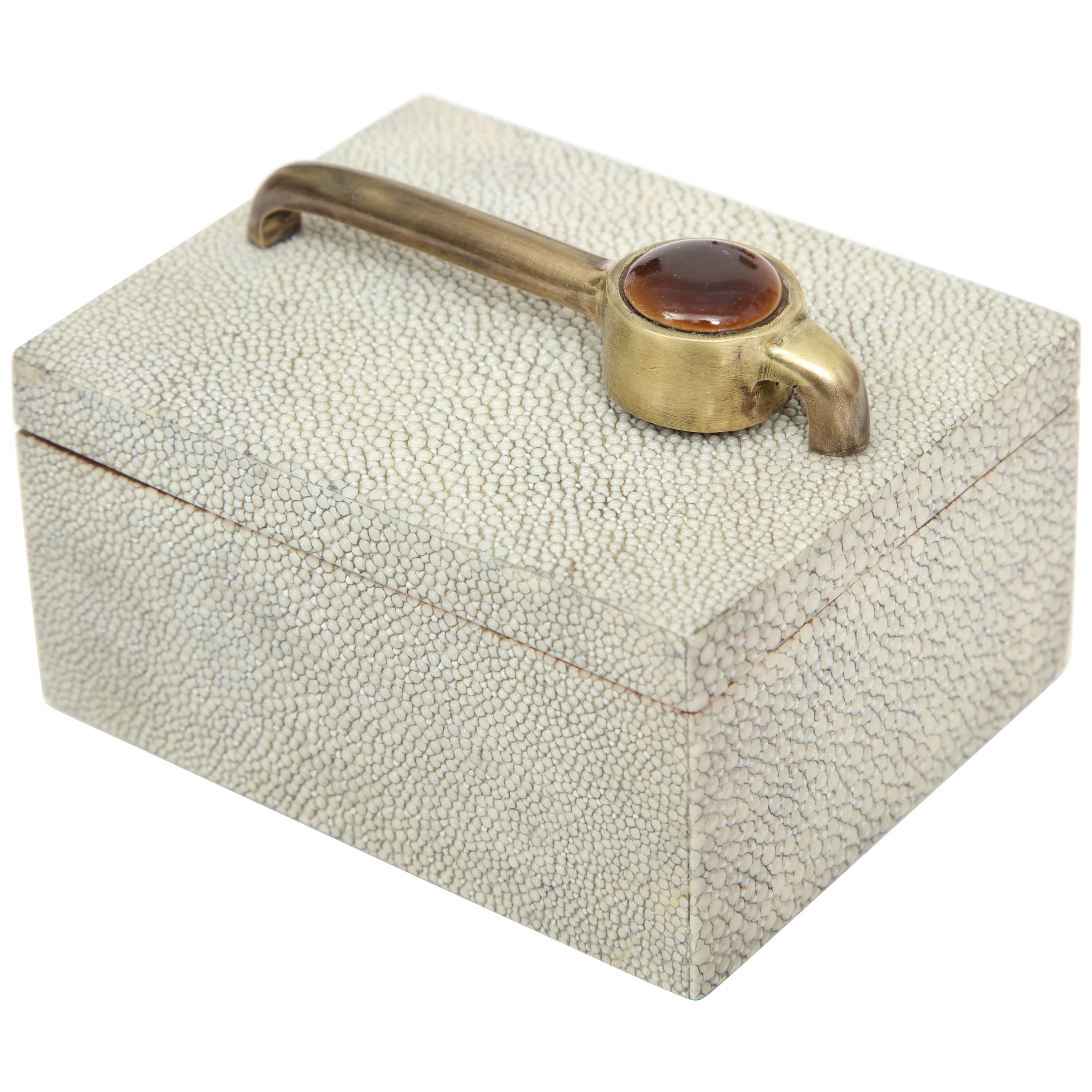 Box, Shagreen with Bronze Details