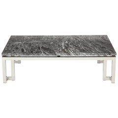 Polished chrome Greek Key Coffee Table