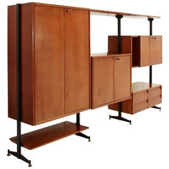 Used Italian Wall Unit with Metal Uprights