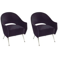 Pair of Briance Chairs by Bourgeois Boheme, Black Nickel