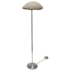 1970s Floor Lamp with Shell Shaped Shade