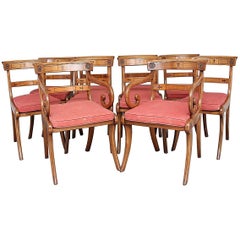 Set of Ten Early 20th Century Maple Dining Chairs