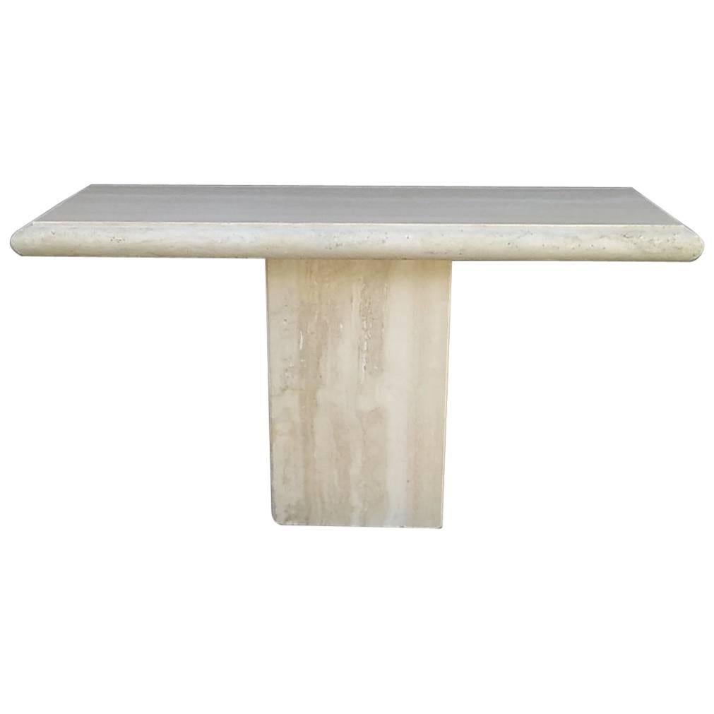 Travertine Console Table Made in Italy - Ello  For Sale