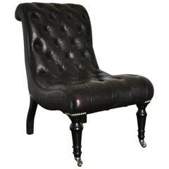 George Smith “Brewster” Armchair in Special-Order Black Leather