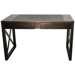 Shagreen and Mahogany Ebonized Desk