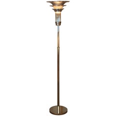 American Art Deco Torchiere Floor Lamp