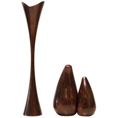 Trio of Patinated Copper Kitchenware by Nambe