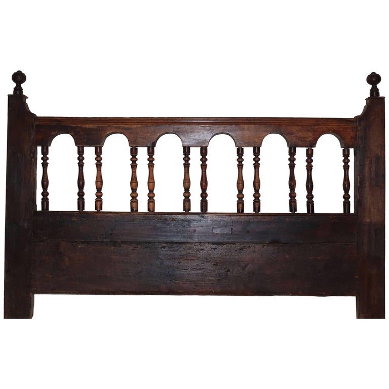 Rustic 19th Century Spanish Queen Size Headboard at 1stDibs