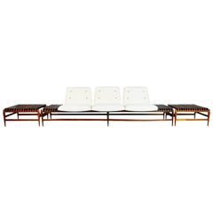 Used Liceu de Artes e Oficios Jacaranda Sofa & Pair of Side Tables Brazil, circa 1950