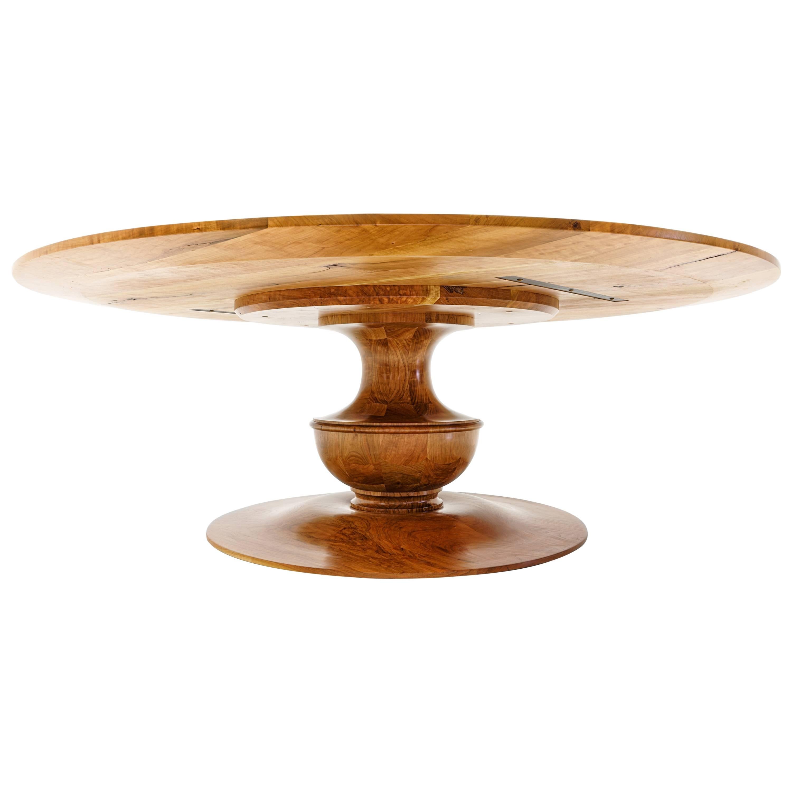 Barolo Table Handmade Cherry Wood Round Top - Foyer, Dining or Conference Room For Sale