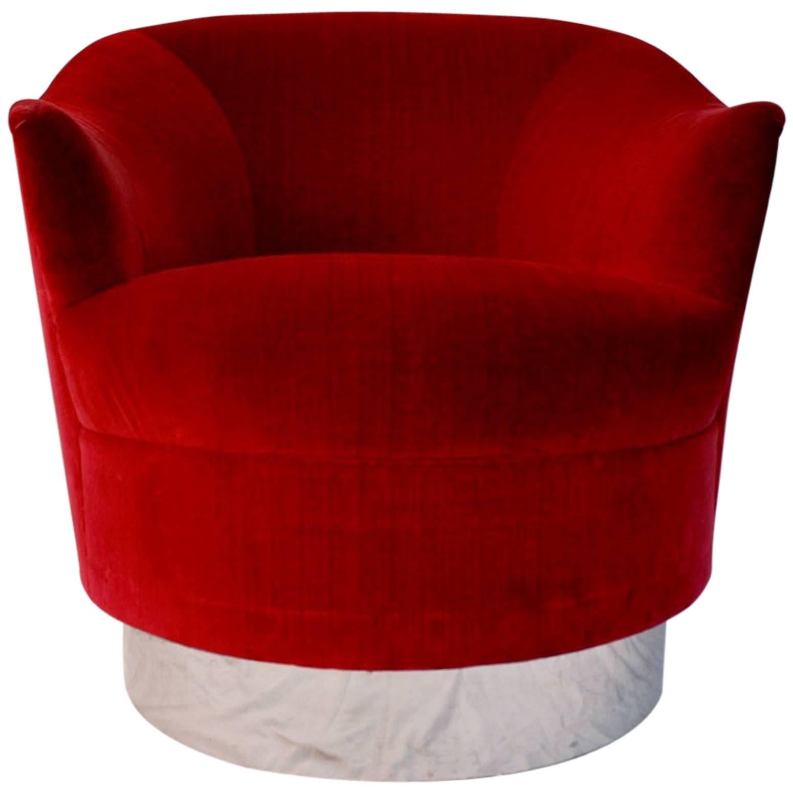 Elegant Swivel Chair, by Karl Springer