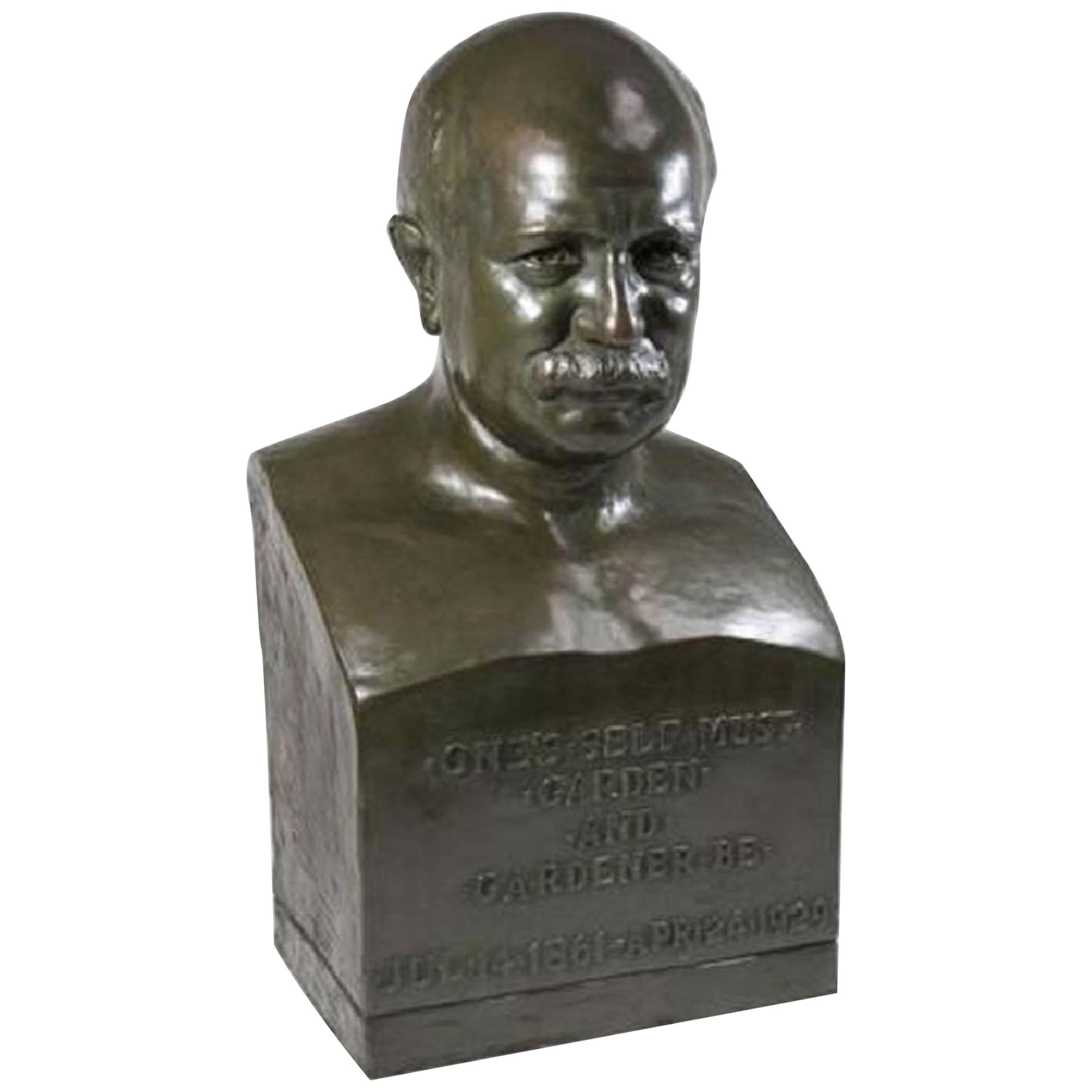Bronze Portrait Bust of a Scholar, after the Antique, by Jules Butensky For Sale