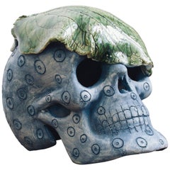 Escultura de cerámica con forma de calavera del Día de los Muertos, Edición 1/30
