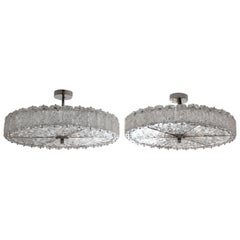 Fantástica Pareja de Lámparas de Murano Estilo Barovier