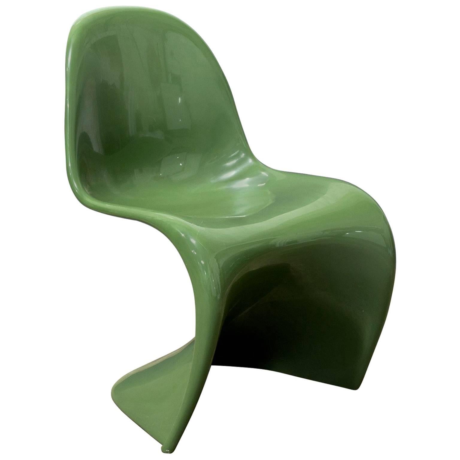 1965, Verner Panton, Stacking Chair, Herman Miller, First Edition in Green