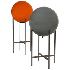 Pair of Murano "Incamiciato" Glass Floor Lamps, Italy, 1960s