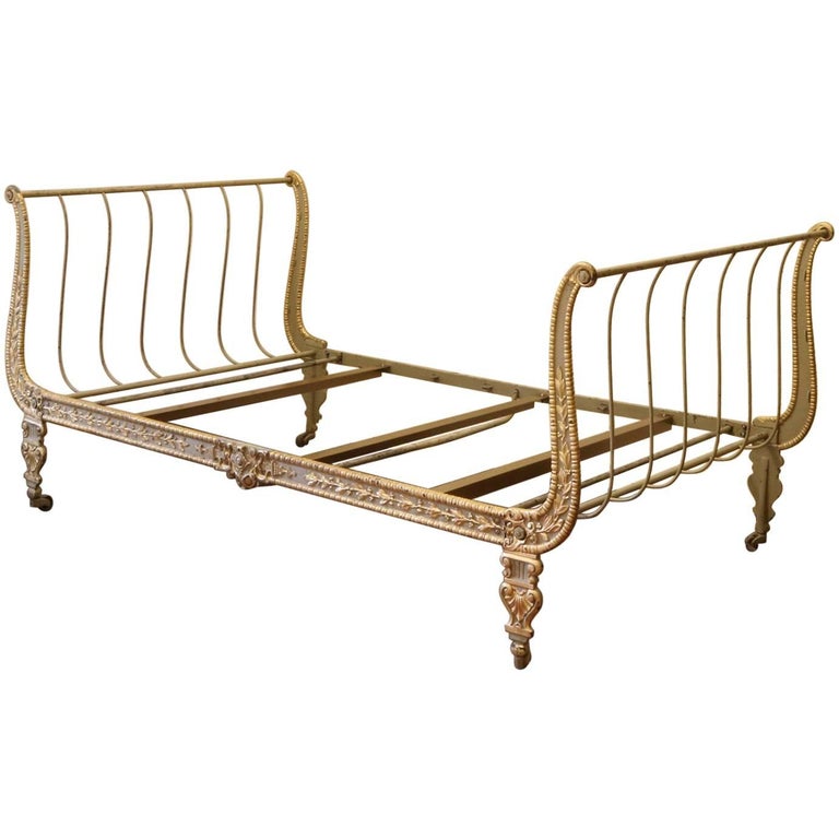 Gilded Cast Iron Daybed, MS28 at 1stDibs