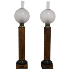Pair of Early 19th Century Tole Table Lamps