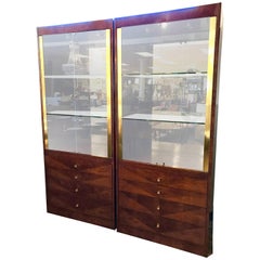 Pair of Henredon Display Cabinets Vitrines