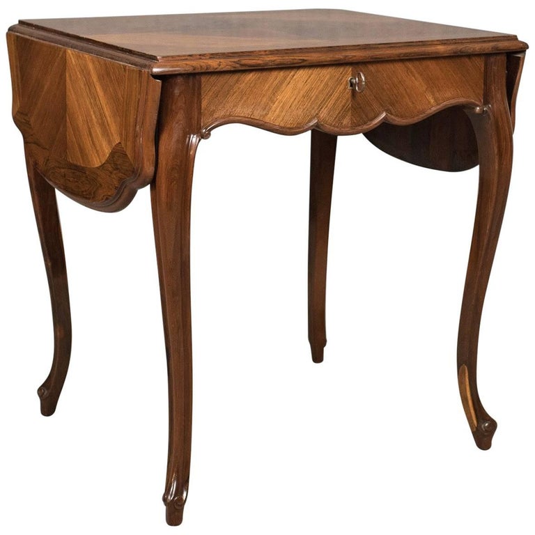 19th Century French Antique Sofa Table, Kingwood Drop Flap 19th Century French Antique Sofa Table, Kingwood Drop Flap Occasional For Sale - 19th Century French Antique Sofa Table, Kingwood Drop Flap