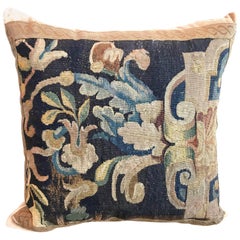 17th Century Tapestry Fragment Pillow