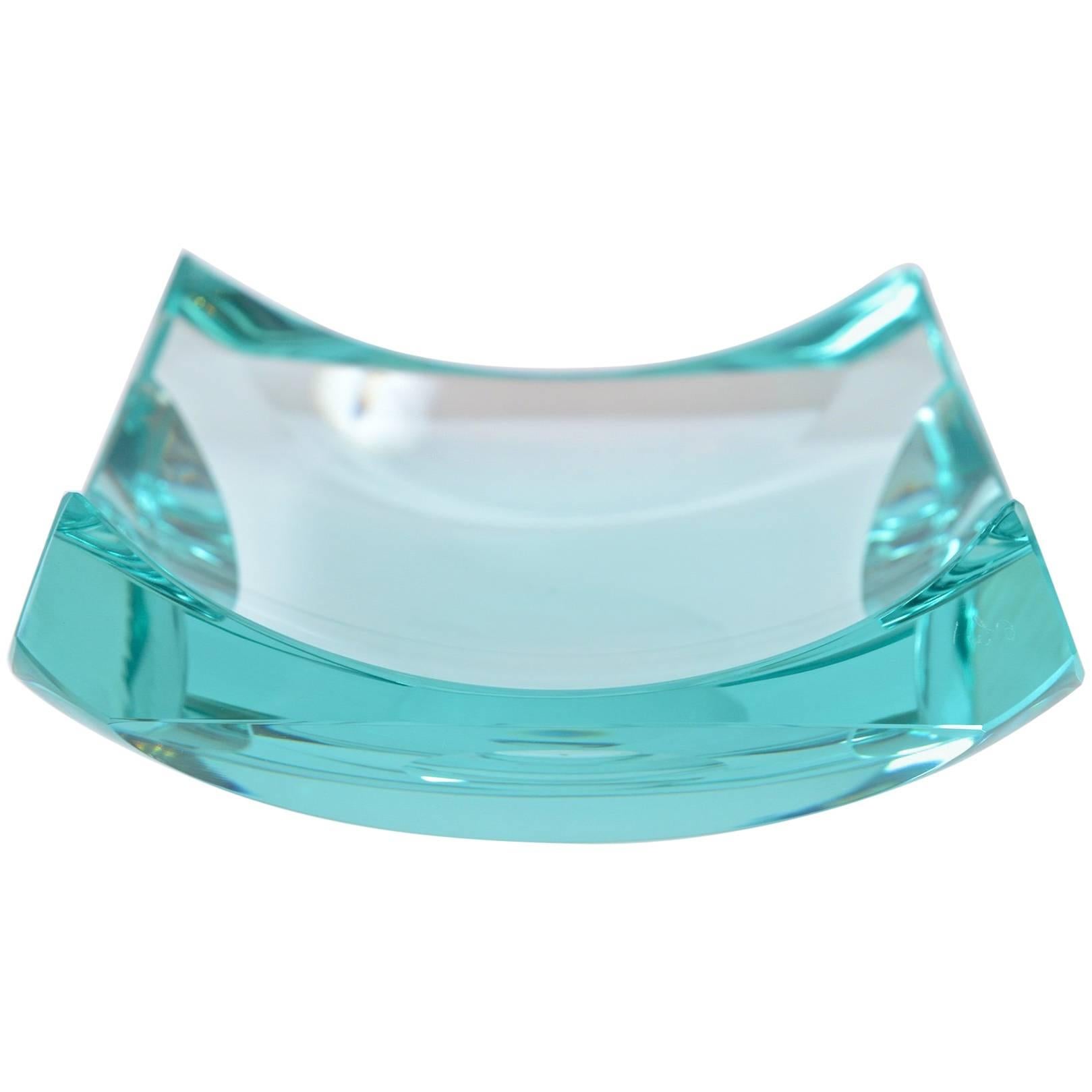 Fontana Arte Aquamarine Glass Dish