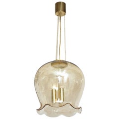 Vintage Limburg Etched Champagne Glass Pendant