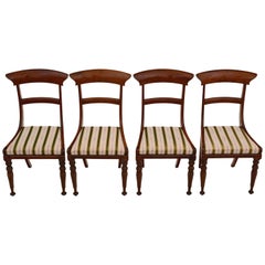Antique Set of Four Regency, circa 1825 Rosewood Dining Chairs