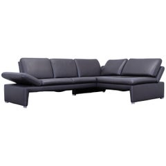Brown Colored Laauser Designer Leather Corner Sofa Modern