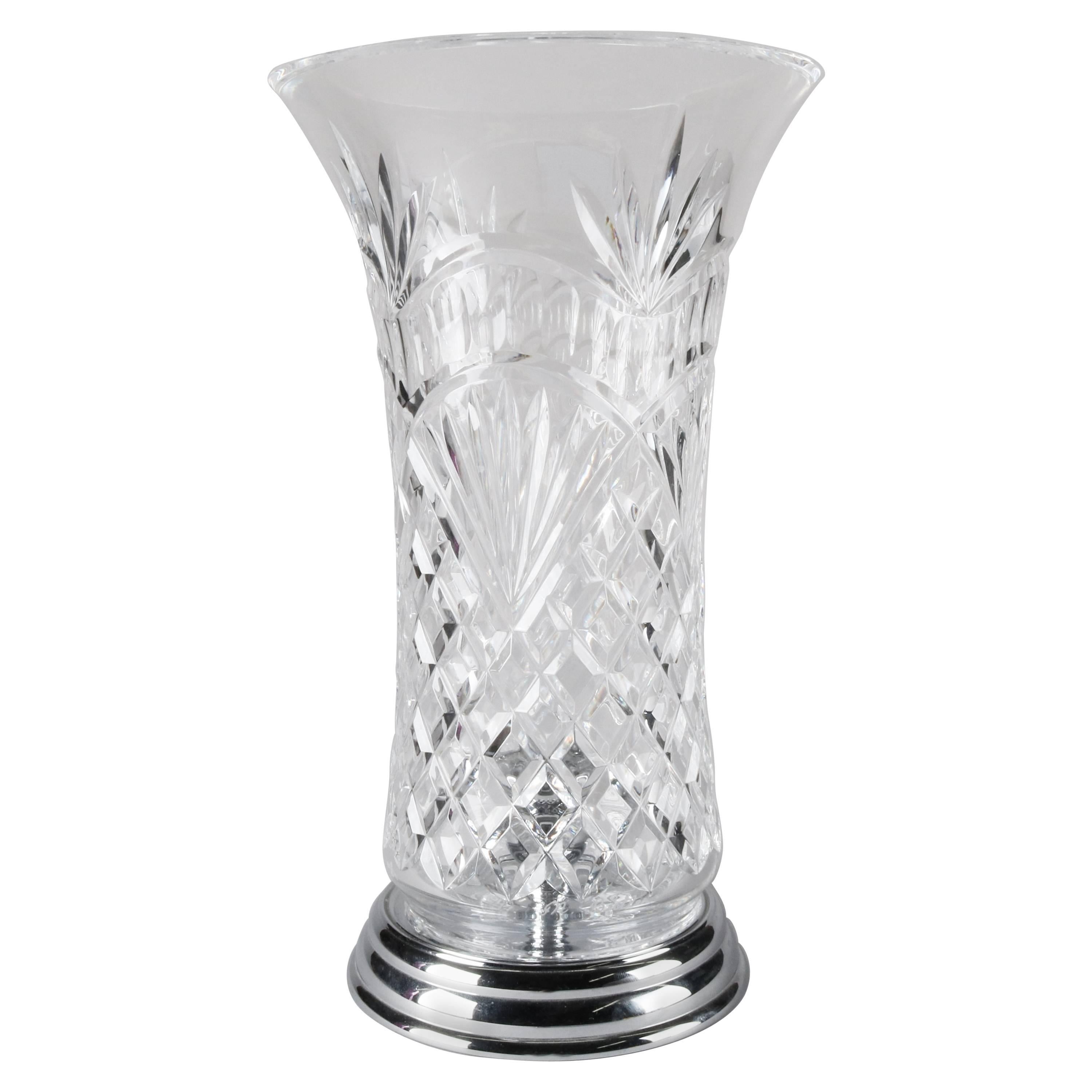 Irish Waterford Cut Lead Crystal "Mothers Day" Candle Light, 20th Century