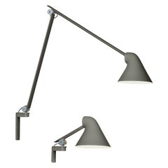 Retro Oki Sato NJP Gray Large Wall Light for Louis Poulsen