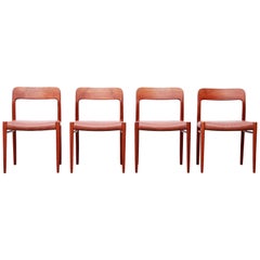 Set of Four Niels O. Møller Model 75 Dining Chairs in Teak