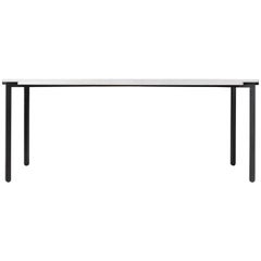 Bow Tie Table in Contemporary Blackened Steel and White Washed Maple