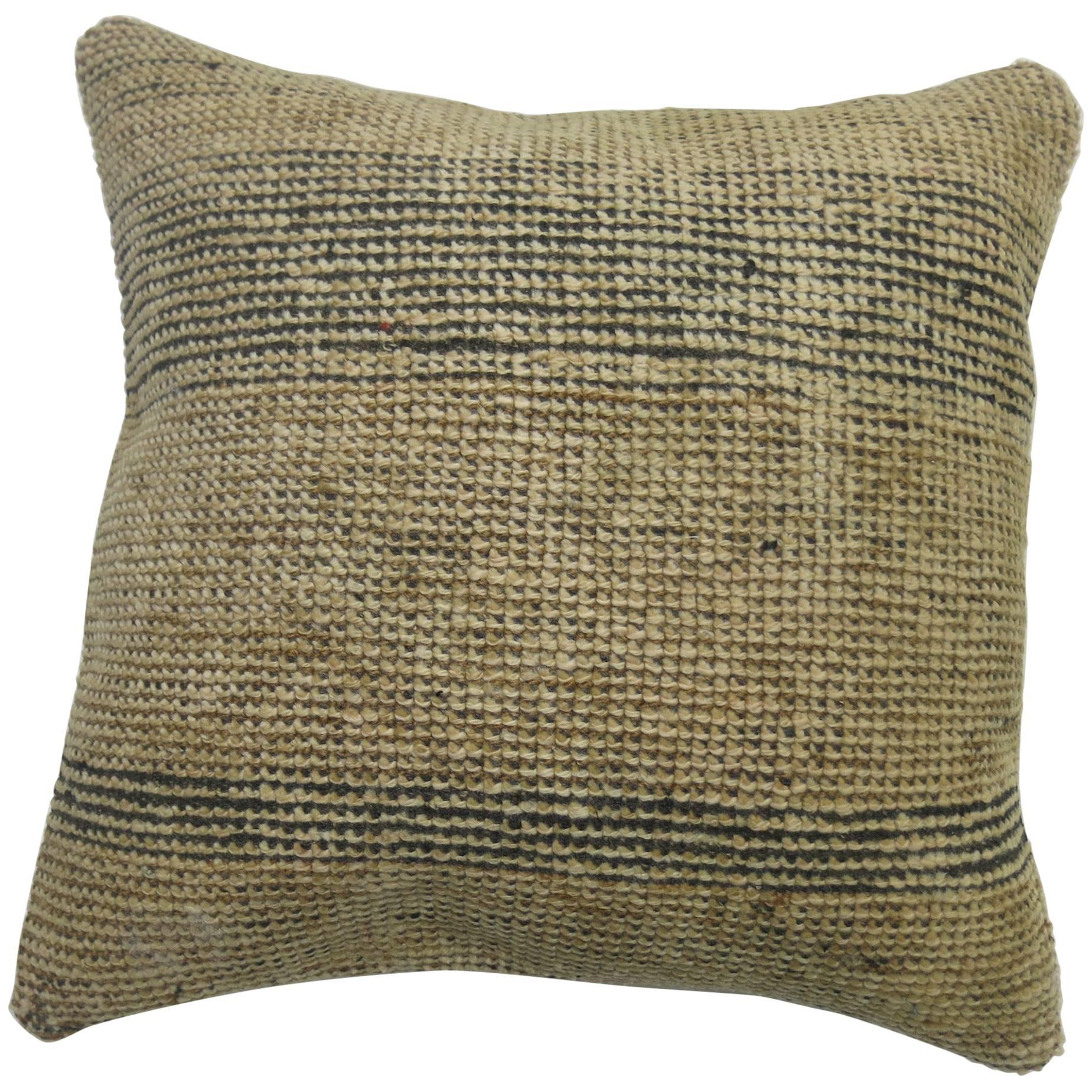 Neutral Moroccan Rug Pillow For Sale