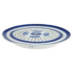 Chinese Export Porcelain Blue Fitzhugh Oval Platter and Mazarin