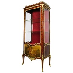 Antique Fine French Belle Epoque 19th Century Vernis Martin Vitrine by Louis Majorelle