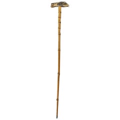 19th Century "Eagle" Themed Horn Walking Stick 