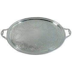 Antique Victorian Sterling Silver Tea Tray