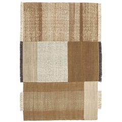 Tres Collection Large Ochre Hand-Loomed Wool and Felt Rug by Nani Marquina
