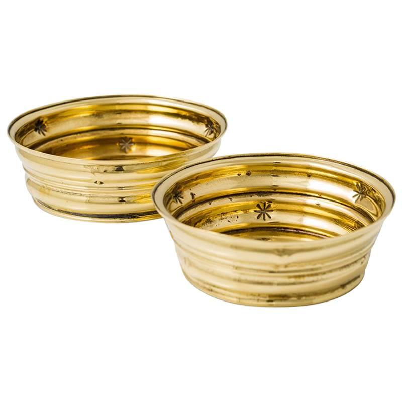 Wiener Werkstatte Dagobert Peche Pair of Ashtrays 1920 Brass Stars