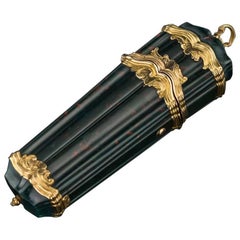 Antique 18th Century Georgian 18-Karat Gold-Mounted Bloodstone Etui, London, circa 1760