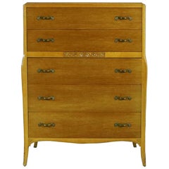 Art Deco Style Tall Chest of Drawers by Rway Northern Furniture Co. of Sheboygan