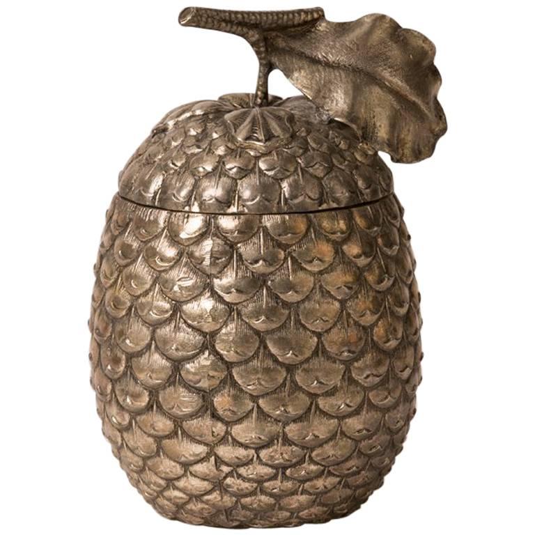 Stamped Italian Metal "Pineapple" Ice Bucket