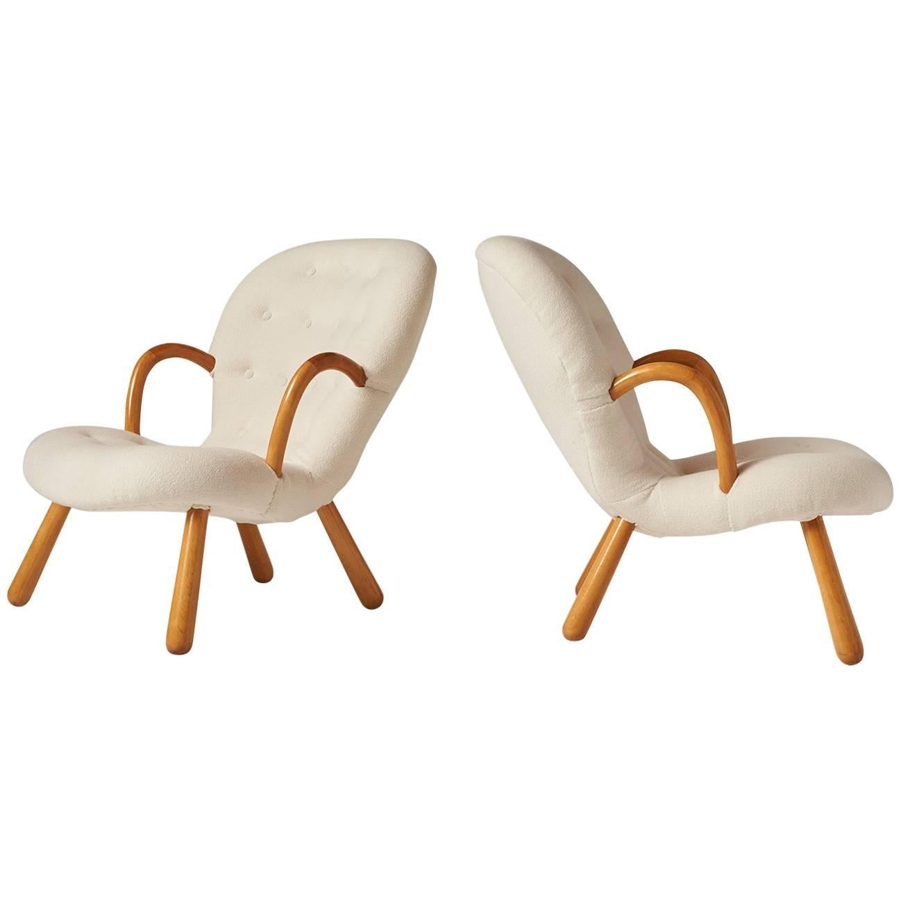 Pair of "Clam" Chairs by Philip Arctander