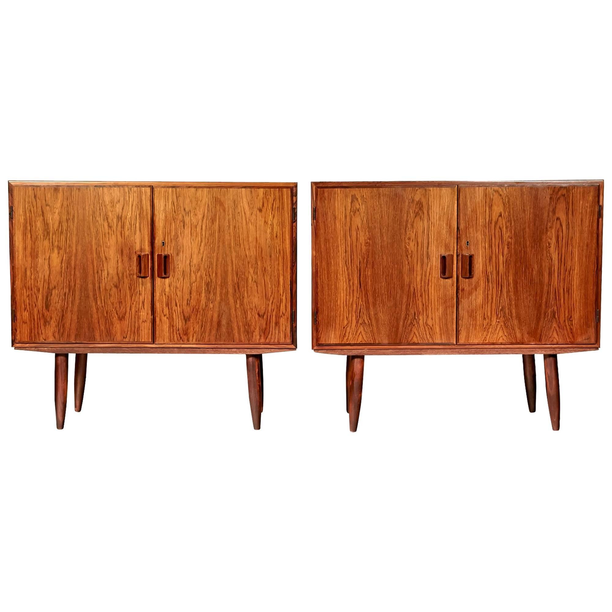Danish Borge Mogensen Rosewood Pair of Cabinets, 1960s For Sale
