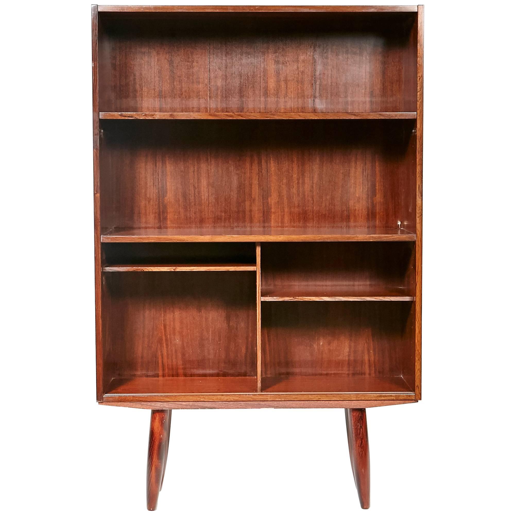 Danish Rosewood Small Bookcase, 1960s For Sale