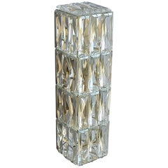 Faceted Large Crystal Glass Wall Light or Vanity Sconce by Bakalowits 1950s