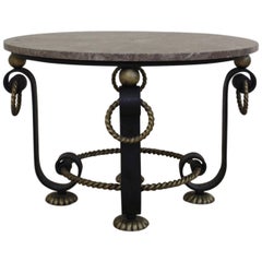 French 1940s Iron Table Attributed to Gilbert Poillerat