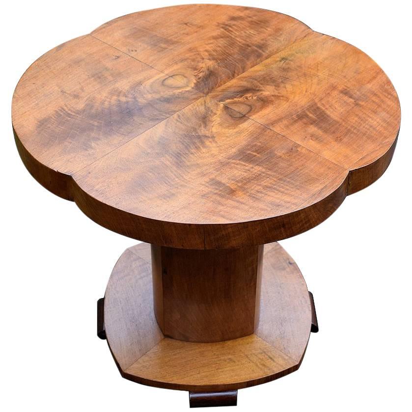English Art Deco Walnut Occasional Table